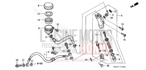 RR. BRAKE MASTER CYLINDER (CB1300/F/F1/S) CB1300F3 de 2003